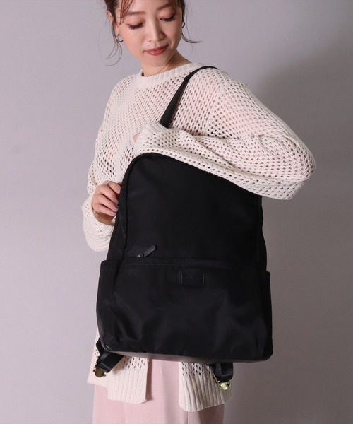 Legato Largo（レガートラルゴ）の「(LF)【Legato Largo】肩掛け出来る ワンハンドル付き リュック（バックパック/リュック・レディース・ブラック/グレイッシュベージュ/オリーブ・ONE SIZE）」の6枚目の写真