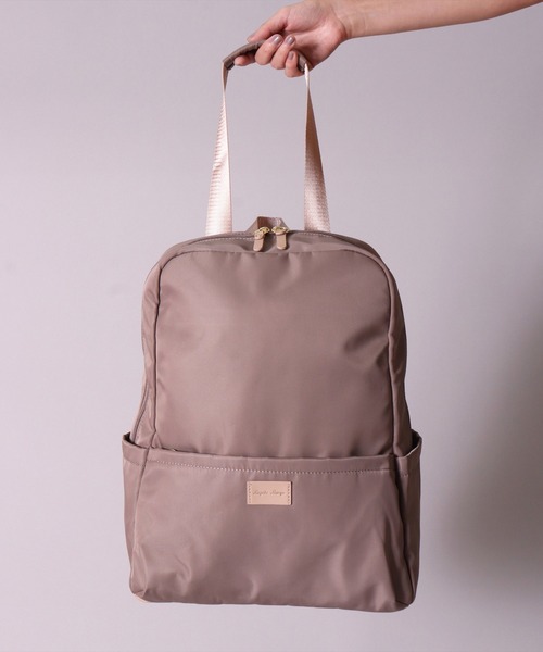 Legato Largo（レガートラルゴ）の「(LF)【Legato Largo】肩掛け出来る ワンハンドル付き リュック（バックパック/リュック・レディース・ブラック/グレイッシュベージュ/オリーブ・ONE SIZE）」の15枚目の写真