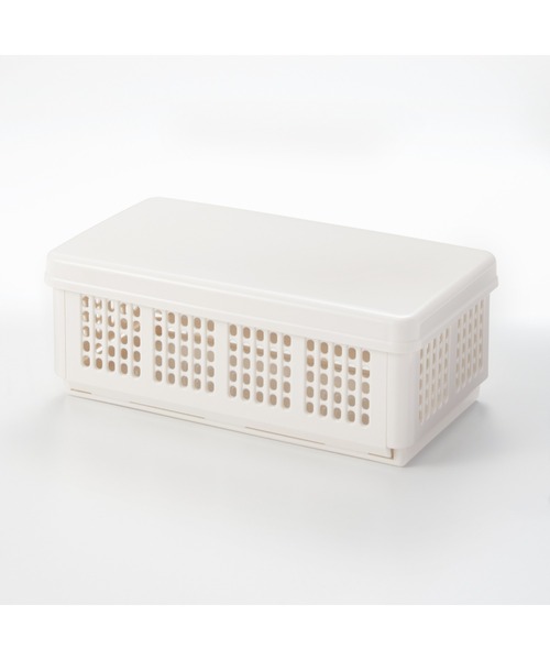 無印良品（ムジルシリョウヒン）の「ポリプロピレン　サンドイッチケース　約１９×１０．５×７ｃｍ　折りたたみ式（お弁当箱・メンズ・オフホワイト・FREE）」の3枚目の写真