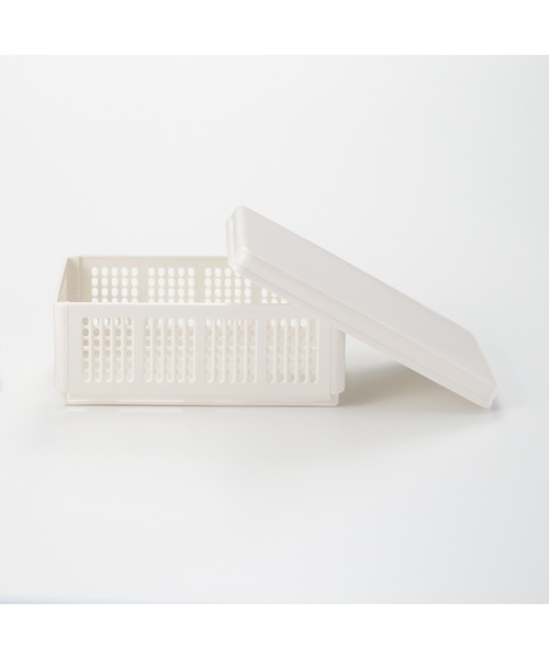 無印良品（ムジルシリョウヒン）の「ポリプロピレン　サンドイッチケース　約１９×１０．５×７ｃｍ　折りたたみ式（お弁当箱・メンズ・オフホワイト・FREE）」の4枚目の写真