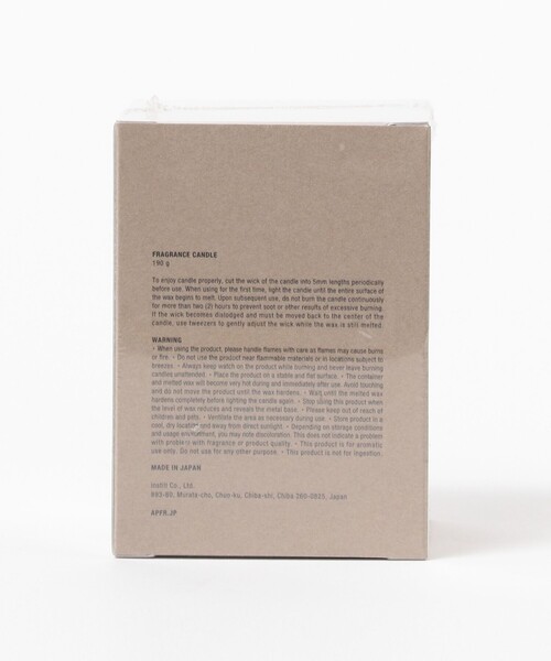 APOTHEKE FRAGRANCE(アポテーケフレグランス)の「APFR(APOTHEKE FRAGRANCE) / FRAGRANCE CANDLE(キャンドル・メンズ・ブラック系その他3/ホワイト系その他5/ホワイト系その他3/グレー/ホワイト系その他2/ライトグレー・ONE SIZE)」の9枚目の写真