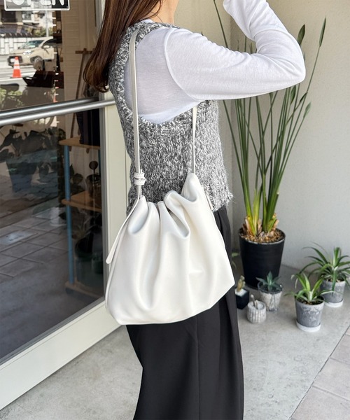 新色追加！！》《ジップカラー2種類》ワンハンドルギャザーショルダー