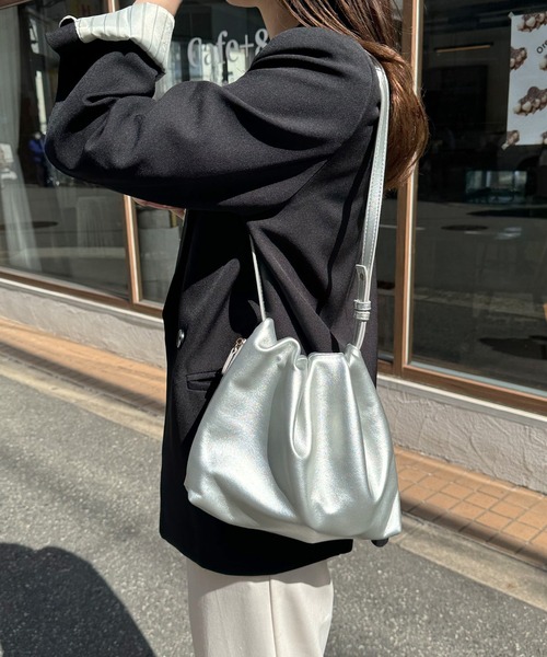 新色追加！！》《ジップカラー2種類》ワンハンドルギャザーショルダー