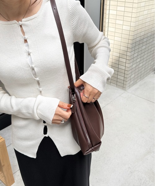 新色追加！！》《ジップカラー2種類》ワンハンドルギャザーショルダー