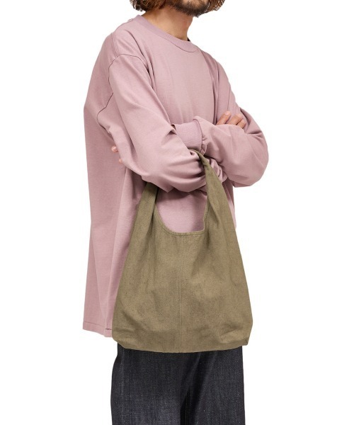 PORT BY ARK（ポートバイアーク）の「PORT BY ARK / ポートバイアーク：Canvas Bag：PO14-B001[COR]（トートバッグ・メンズ・ブラック/カーキ・FREE）」の4枚目の写真