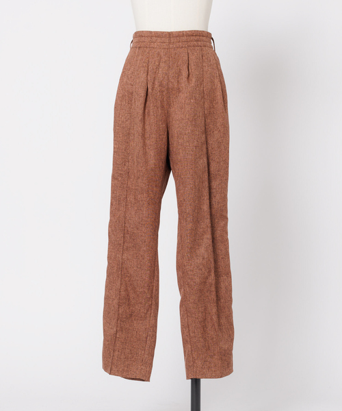 NOMINE（ノミネ）の「【セットアップ対応可】シャーク3タックテーパードパンツ（スラックス・レディース・ダークブラウン/ダークオレンジ・M/S）」の4枚目の写真