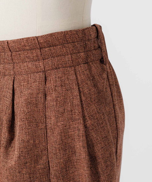 NOMINE（ノミネ）の「【セットアップ対応可】シャーク3タックテーパードパンツ（スラックス・レディース・ダークブラウン/ダークオレンジ・M/S）」の9枚目の写真