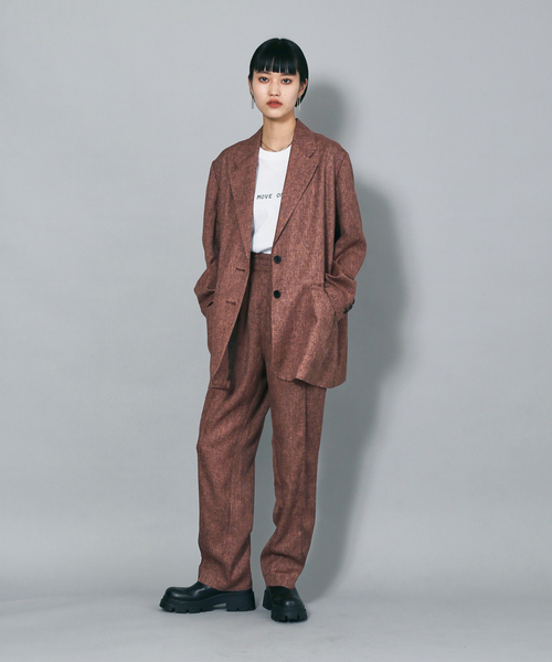 NOMINE（ノミネ）の「【セットアップ対応可】シャーク3タックテーパードパンツ（スラックス・レディース・ダークブラウン/ダークオレンジ・M/S）」の12枚目の写真