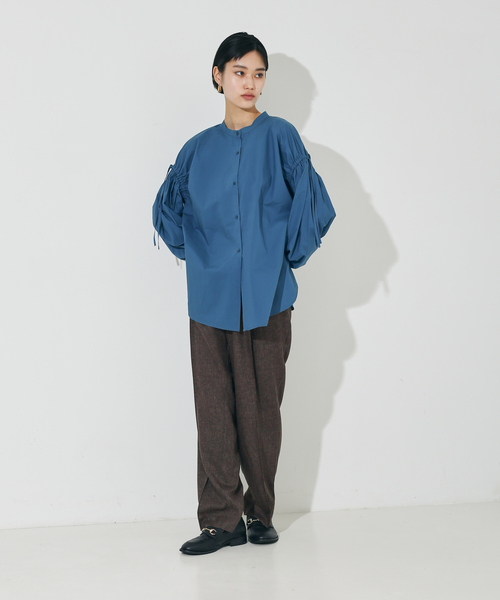 NOMINE（ノミネ）の「【セットアップ対応可】シャーク3タックテーパードパンツ（スラックス・レディース・ダークブラウン/ダークオレンジ・M/S）」の22枚目の写真