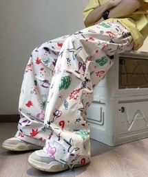 グラフィティプリントパラシュートパンツ