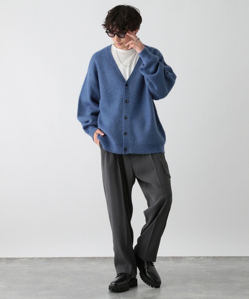 RAGEBLUE（レイジブルー）の「モヘヤルーズニットカーディガン（カーディガン/ボレロ・メンズ・イエロー/ブルー/ピンク/グリーン/グレー・MEDIUM/LARGE）」の10枚目の写真