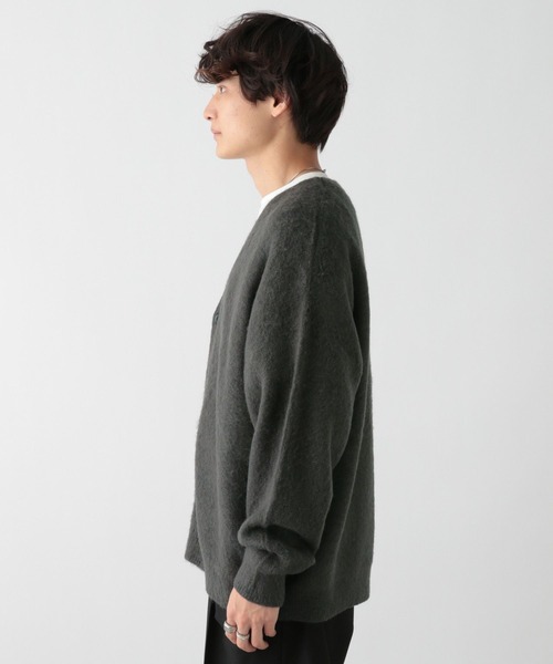 （美品）RUDE GALLERY 日本製　モヘヤ混 グレーニットメンズトップス モヘヤタッチビッグニットトップス[k9259d] | レディースファッション