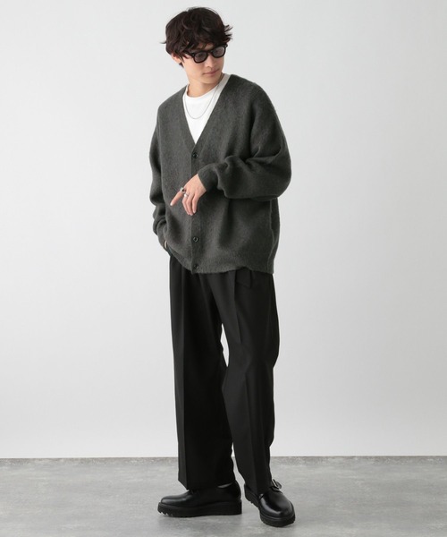 RAGEBLUE（レイジブルー）の「モヘヤルーズニットカーディガン（カーディガン/ボレロ・メンズ・イエロー/ブルー/ピンク/グリーン/グレー・MEDIUM/LARGE）」の6枚目の写真