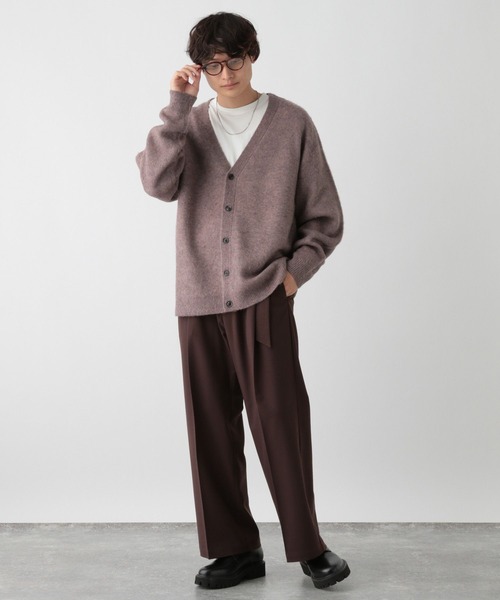 RAGEBLUE（レイジブルー）の「モヘヤルーズニットカーディガン（カーディガン/ボレロ・メンズ・イエロー/ブルー/ピンク/グリーン/グレー・MEDIUM/LARGE）」の7枚目の写真