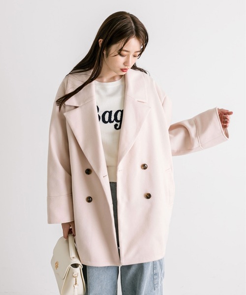 OLIVE des OLIVE（オリーブデオリーブ）の「コクーンコート　1032080040（その他アウター・レディース・グレー/アイボリー/ブラック・FREE）」の13枚目の写真
