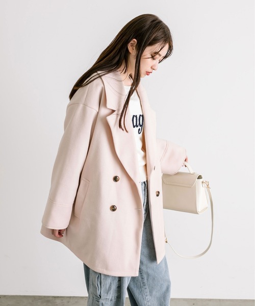 OLIVE des OLIVE（オリーブデオリーブ）の「コクーンコート　1032080040（その他アウター・レディース・グレー/アイボリー/ブラック・FREE）」の14枚目の写真