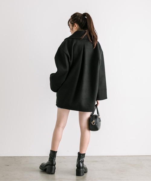 OLIVE des OLIVE（オリーブデオリーブ）の「コクーンコート　1032080040（その他アウター・レディース・グレー/アイボリー/ブラック・FREE）」の18枚目の写真