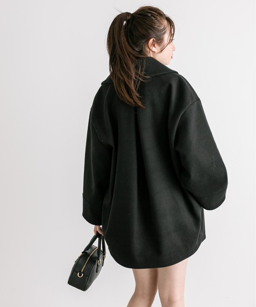 OLIVE des OLIVE（オリーブデオリーブ）の「コクーンコート　1032080040（その他アウター・レディース・グレー/アイボリー/ブラック・FREE）」の21枚目の写真
