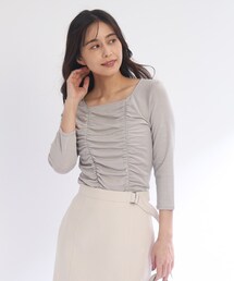 COUP DE CHANCE | ◆【洗える/日本製】華やかギャザーラメジャージ(Tシャツ/カットソー)