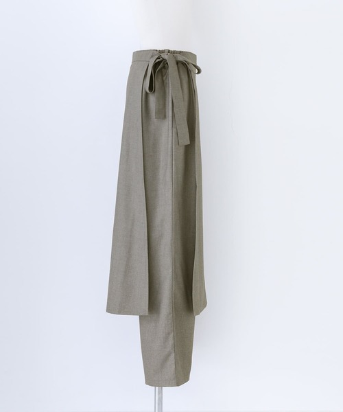 kOhAKU（コハク）の「【廃盤】『ラップ付きストレートワイドパンツ』（スラックス・レディース・ブラック/グレー・2/1）」の15枚目の写真