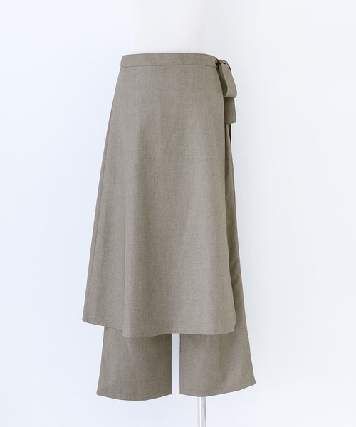 kOhAKU（コハク）の「【廃盤】『ラップ付きストレートワイドパンツ』（スラックス・レディース・ブラック/グレー・2/1）」の16枚目の写真