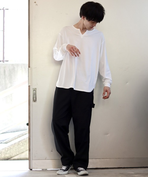 SITRY（シトリー）の「Twill wide painter pants/ツイル ワイド ペインターパンツ（その他パンツ・メンズ・ブラック/カーキ/オフホワイト・M/L/LL）」の22枚目の写真