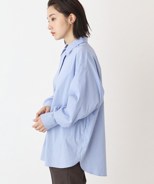 THE SHOP TK (ザ ショップ ティーケー )の「◆コクーンシルエットシャツ【手洗い可】(シャツ/ブラウス・レディース・ホワイト系/ブラック系2/ブルー系7・12/13)」の9枚目の写真