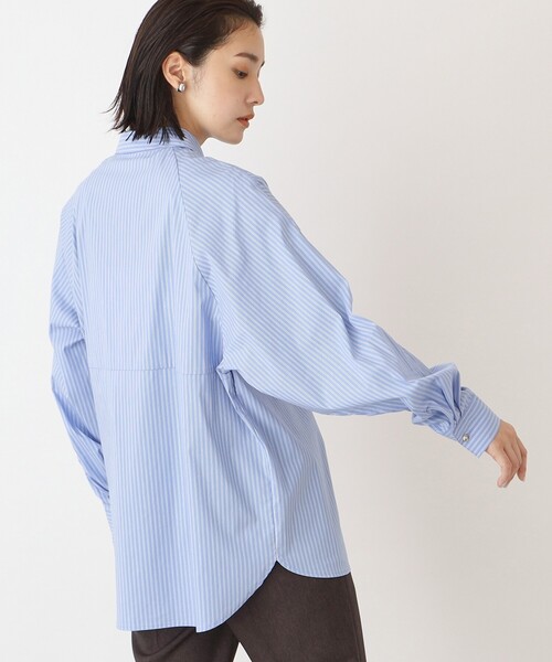 THE SHOP TK (ザ ショップ ティーケー )の「◆コクーンシルエットシャツ【手洗い可】(シャツ/ブラウス・レディース・ホワイト系/ブラック系2/ブルー系7・12/13)」の10枚目の写真