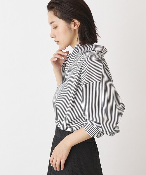 THE SHOP TK (ザ ショップ ティーケー )の「◆コクーンシルエットシャツ【手洗い可】(シャツ/ブラウス・レディース・ホワイト系/ブラック系2/ブルー系7・12/13)」の14枚目の写真