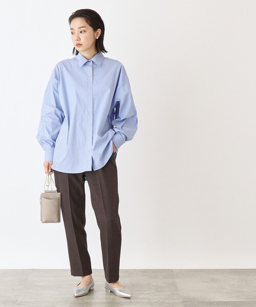 THE SHOP TK (ザ ショップ ティーケー )の「◆コクーンシルエットシャツ【手洗い可】(シャツ/ブラウス・レディース・ホワイト系/ブラック系2/ブルー系7・12/13)」の20枚目の写真