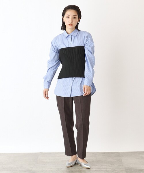 THE SHOP TK (ザ ショップ ティーケー )の「◆コクーンシルエットシャツ【手洗い可】(シャツ/ブラウス・レディース・ホワイト系/ブラック系2/ブルー系7・12/13)」の21枚目の写真