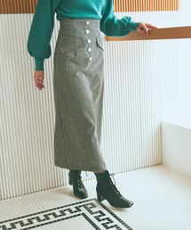 mysty woman | レトロボタンツイードスカート 982629(スカート)