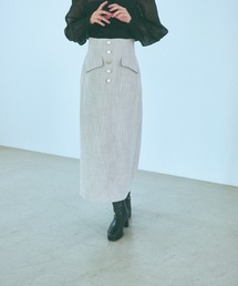 mysty woman | レトロボタンツイードスカート 982629(スカート)