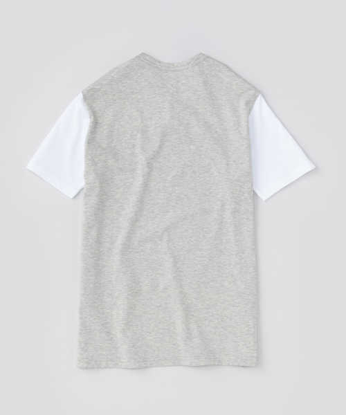 BEAMS T（ビームスティー）の「ALOYE / ショートスリーブ Color Block Tシャツ（Tシャツ/カットソー・メンズ・オリーブ/ヘザ－グレー/ホワイト系その他・LARGE/MEDIUM/X-LARGE/SMALL）」の5枚目の写真