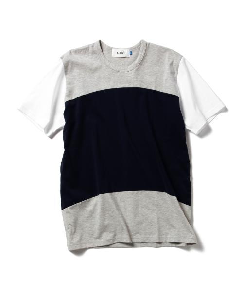 BEAMS T（ビームスティー）の「ALOYE / ショートスリーブ Color Block Tシャツ（Tシャツ/カットソー・メンズ・オリーブ/ヘザ－グレー/ホワイト系その他・LARGE/MEDIUM/X-LARGE/SMALL）」の20枚目の写真
