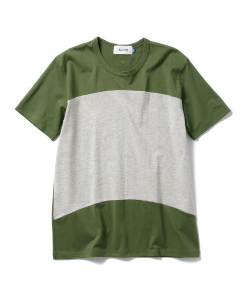 BEAMS T（ビームスティー）の「ALOYE / ショートスリーブ Color Block Tシャツ（Tシャツ/カットソー・メンズ・オリーブ/ヘザ－グレー/ホワイト系その他・LARGE/MEDIUM/X-LARGE/SMALL）」の21枚目の写真