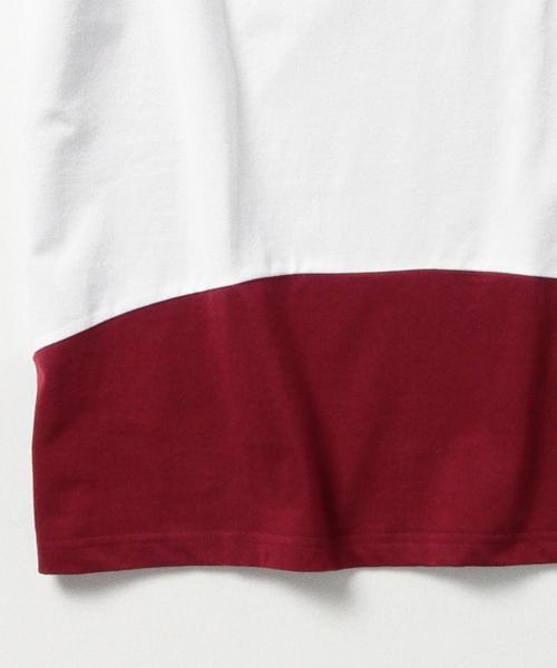 BEAMS T（ビームスティー）の「ALOYE / ショートスリーブ Color Block Tシャツ（Tシャツ/カットソー・メンズ・オリーブ/ヘザ－グレー/ホワイト系その他・LARGE/MEDIUM/X-LARGE/SMALL）」の16枚目の写真