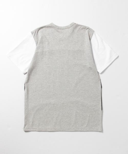 BEAMS T（ビームスティー）の「ALOYE / ショートスリーブ Color Block Tシャツ（Tシャツ/カットソー・メンズ・オリーブ/ヘザ－グレー/ホワイト系その他・LARGE/MEDIUM/X-LARGE/SMALL）」の9枚目の写真