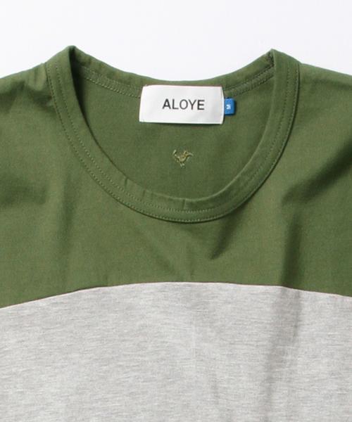 BEAMS T（ビームスティー）の「ALOYE / ショートスリーブ Color Block Tシャツ（Tシャツ/カットソー・メンズ・オリーブ/ヘザ－グレー/ホワイト系その他・LARGE/MEDIUM/X-LARGE/SMALL）」の10枚目の写真