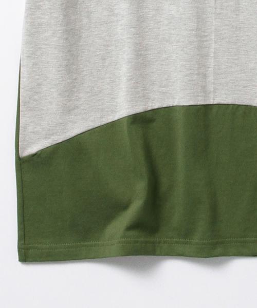 BEAMS T（ビームスティー）の「ALOYE / ショートスリーブ Color Block Tシャツ（Tシャツ/カットソー・メンズ・オリーブ/ヘザ－グレー/ホワイト系その他・LARGE/MEDIUM/X-LARGE/SMALL）」の12枚目の写真