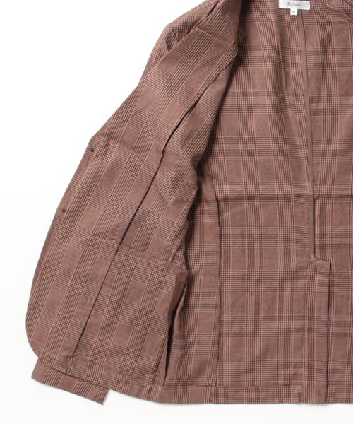 ONE DAY KMC （ワンデイケーエムシー）の「先染めテーラードジャケット（テーラードジャケット・メンズ・ブラウン/ベージュ・LARGE/MEDIUM）」の4枚目の写真