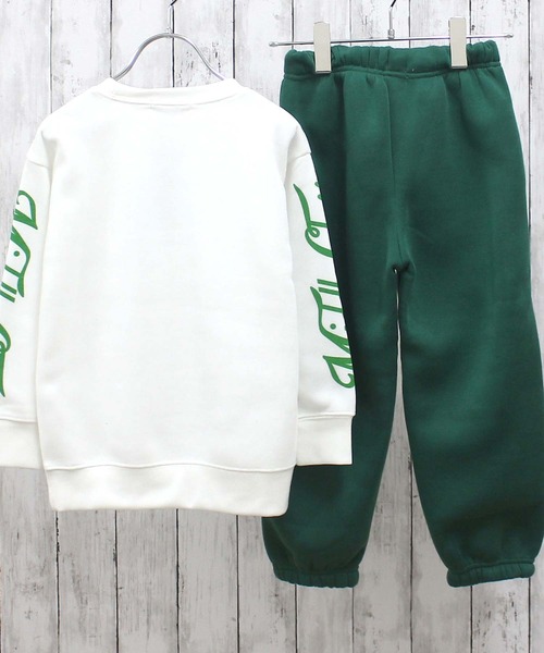 ZI-ON（ジーオン）の「裏起毛 スウェットトレーナー ラインパンツ 上下セットアップ（スウェット・キッズ・ブラック/杢グレー/グレー系その他/グレイッシュベージュ/キャメル/ヘザーチャコール/オフホワイト/ベージュ・160cm/130cm/150cm/140cm/120cm/110cm）」の9枚目の写真