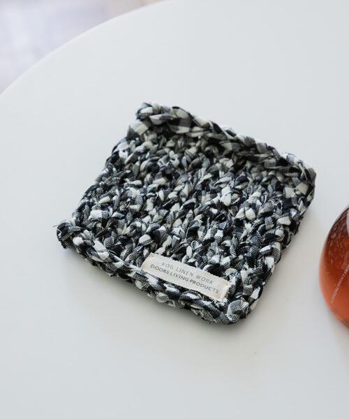 fog linen work(フォグリネンワーク)の「『別注』fog linen work×DOORS リネンテープニットマット(キッチンツール・レディース・ネイビー/グレー系その他・-)」の1枚目の写真