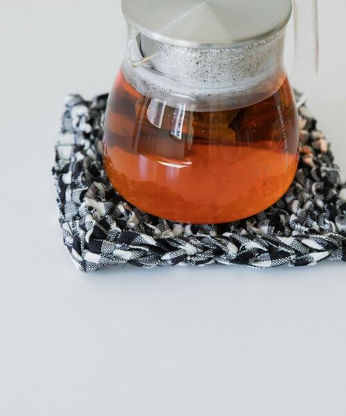 fog linen work(フォグリネンワーク)の「『別注』fog linen work×DOORS リネンテープニットマット(キッチンツール・レディース・ネイビー/グレー系その他・-)」の10枚目の写真