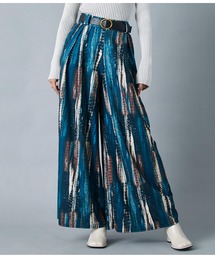 Settimissimo | ITALYベルト付プリントワイドパンツ(その他パンツ)