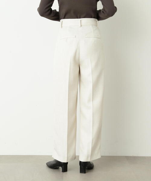 N.（N. Natural Beauty Basic）（エヌエヌナチュラルビューティーベーシック）の「【S Size Line】◆スプリングツイードワイドパンツ（スラックス・レディース・オフホワイト/グレー・MEDIUM/SMALL）」の21枚目の写真