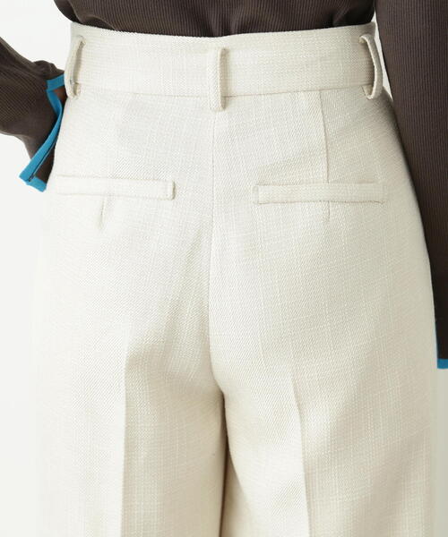 N.（N. Natural Beauty Basic）（エヌエヌナチュラルビューティーベーシック）の「【S Size Line】◆スプリングツイードワイドパンツ（スラックス・レディース・オフホワイト/グレー・MEDIUM/SMALL）」の19枚目の写真