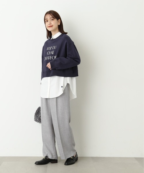 N.（N. Natural Beauty Basic）（エヌエヌナチュラルビューティーベーシック）の「【S Size Line】◆スプリングツイードワイドパンツ（スラックス・レディース・オフホワイト/グレー・MEDIUM/SMALL）」の15枚目の写真