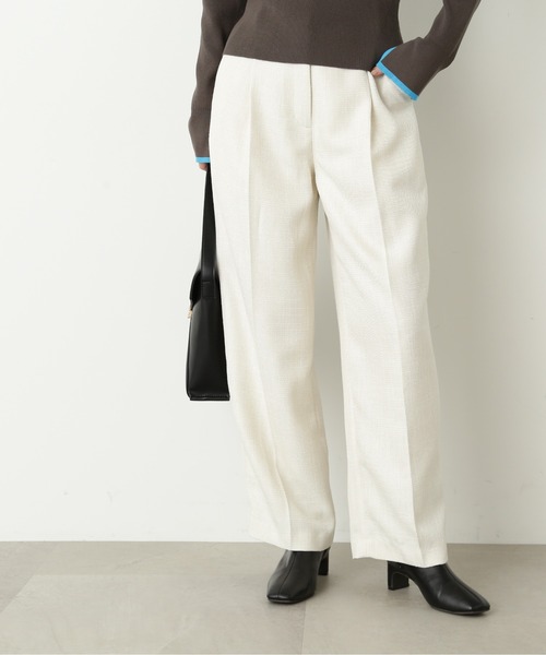 N.（N. Natural Beauty Basic）（エヌエヌナチュラルビューティーベーシック）の「【S Size Line】◆スプリングツイードワイドパンツ（スラックス・レディース・オフホワイト/グレー・MEDIUM/SMALL）」の7枚目の写真