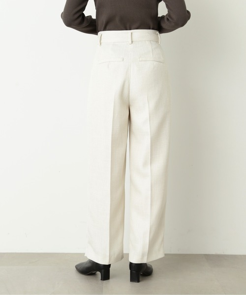 N.（N. Natural Beauty Basic）（エヌエヌナチュラルビューティーベーシック）の「【S Size Line】◆スプリングツイードワイドパンツ（スラックス・レディース・オフホワイト/グレー・MEDIUM/SMALL）」の10枚目の写真